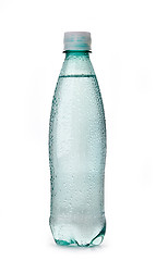 Image showing wet plastic bottle of water