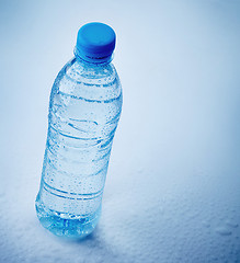 Image showing wet plastic bottle of water