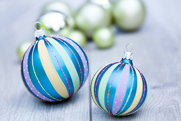 Image showing festive glitter christmas decoration bauble seasonal