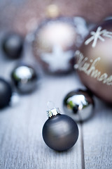 Image showing festive glitter christmas decoration bauble seasonal