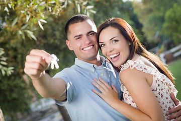 Image showing Happy Excited Couple with New House Keys