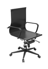 Image showing Gray office chair isolated