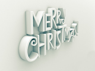 Image showing Merry Christmas text isolated