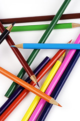 Image showing Disorderly Colored Pencil