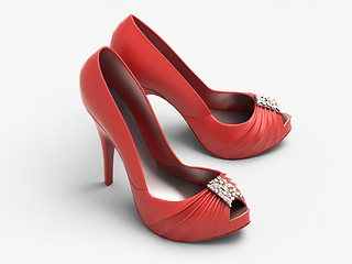 Image showing Women's red shoes