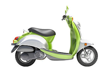 Image showing Trendy retro scooter close up