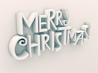 Image showing Merry Christmas text isolated