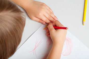 Image showing Child draws