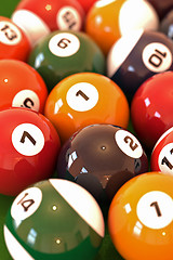 Image showing Billiard balls