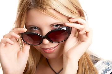 Image showing Woman with sun glasses