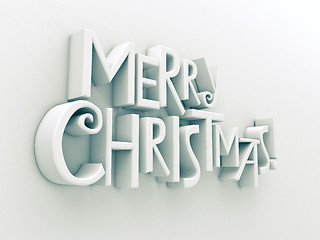 Image showing Merry Christmas text isolated