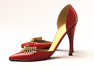 Image showing Women's red shoes