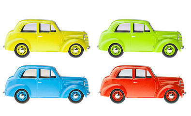 Image showing Set of retro cars