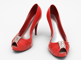 Image showing Women's red shoes