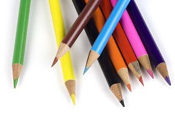 Image showing Disorderly Colored Pencil