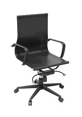 Image showing Gray office chair isolated