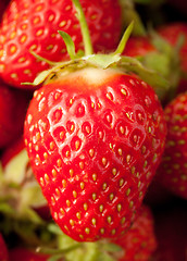 Image showing Strawberries closeup
