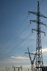 Image showing High-voltage power lines