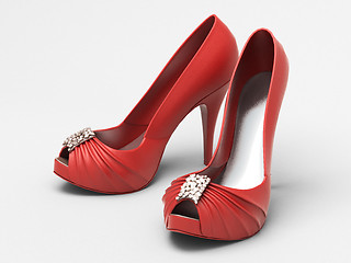 Image showing Women's red shoes