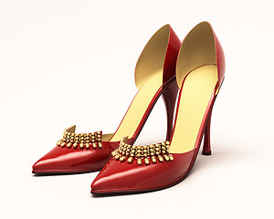 Image showing Women's red shoes