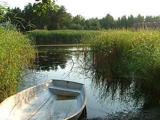 Image showing boat on a lonely shore