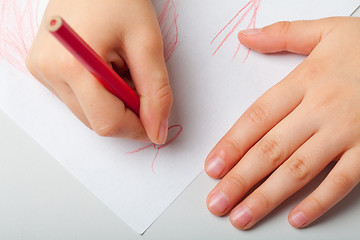 Image showing Child draws