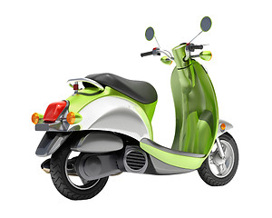 Image showing Trendy retro scooter close up