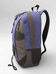 Image showing Blue travel backpack