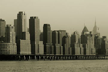 Image showing Manhattan in retro