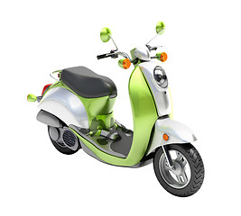 Image showing Trendy retro scooter close up