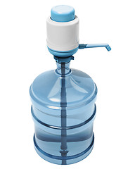 Image showing Bottle of water with the pump