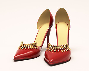 Image showing Women's red shoes