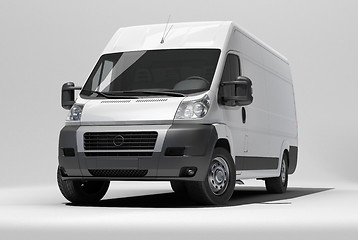 Image showing White commercial van