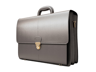 Image showing Black business briefcase isolated