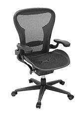 Image showing Gray office chair isolated