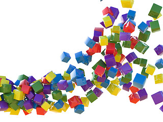 Image showing Colored cubes