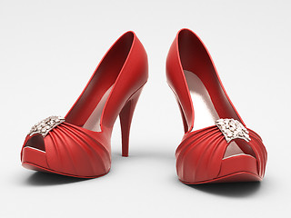 Image showing Women's red shoes