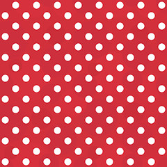 Image showing Vintage white and red pattern - seamless polka dots