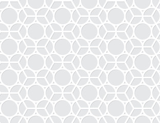 Image showing Abstract seamless pattern - circles and hexagons