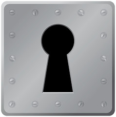 Image showing Illustration - keyhole on white background