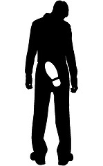 Image showing Silhouette - Dismissed from work young people