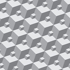 Image showing Pattern - seamless three-dimensional pattern from simple shapes