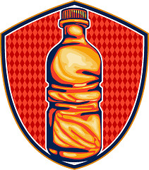 Image showing Soda Cola Water Bottle Retro Crest