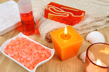 Image showing Spa tools in orange