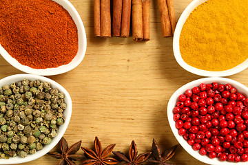 Image showing Spices in containers