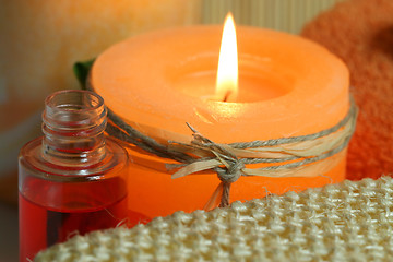 Image showing Orange candle