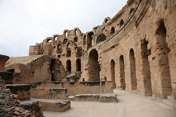 Image showing The amphitheater in El-Jem, Tunisia