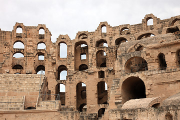 Image showing The amphitheater in El-Jem, Tunisia