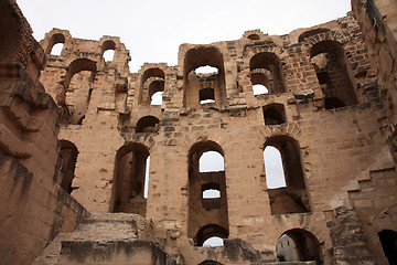 Image showing The amphitheater in El-Jem, Tunisia