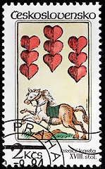 Image showing Nine of Hearts Stamp